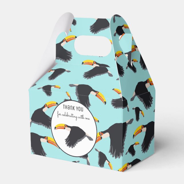 Farbenfrohe Toucan Tropical Bird Muster Geschenkschachtel (Vorderseite)