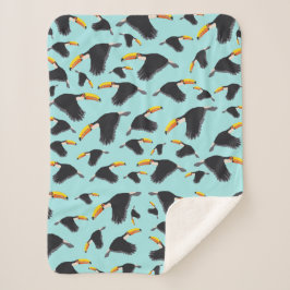 Farbenfrohe Toucan Tropical Bird Muster Sherpadecke
