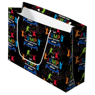 Farbenfrohe Trampolin Park Jump Kindergeburtstag P Große Geschenktüte