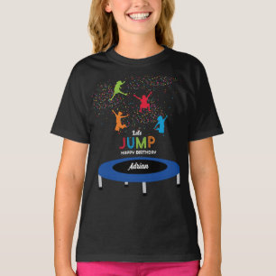 Farbenfrohe Trampolin Park Jump Kindergeburtstag P T-Shirt