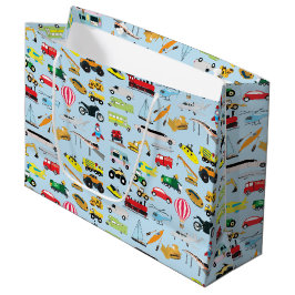 Farbenfrohe Transportmittel & Fahrzeuge Kindermust Große Geschenktüte