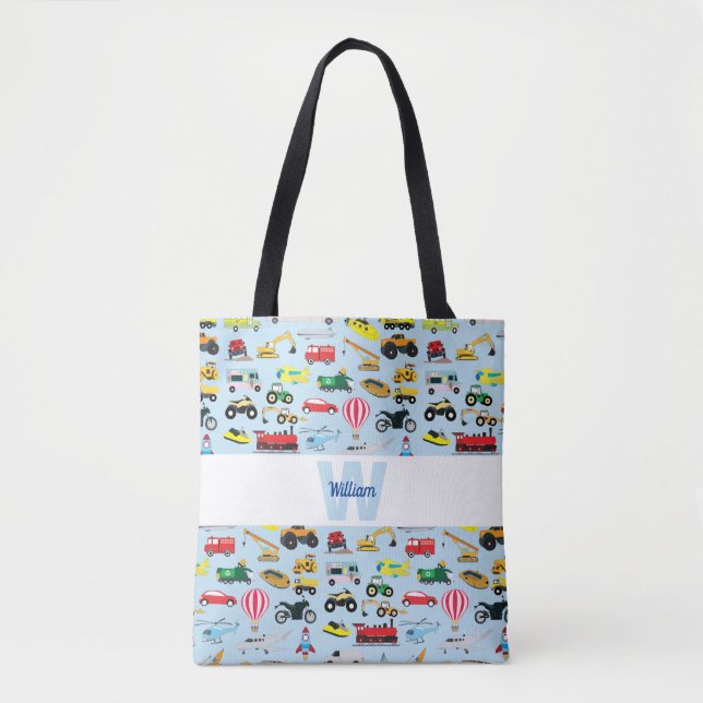 Farbenfrohe Transportmittel & Fahrzeuge Kindermust Tasche (Vorderseite)