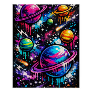 Farbenfrohe Traum-Schlafzimmer-Dekoration Poster