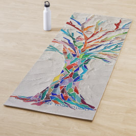 Farbenfrohe Tree Yoga Studio Yogamatte
