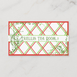 Farbenfrohe Trellis und Foliage Business Card Visitenkarte