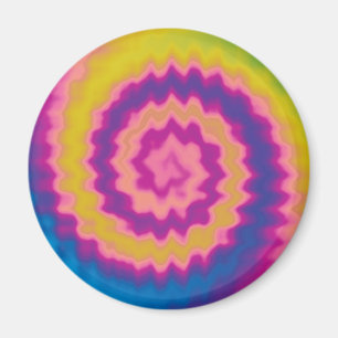 Farbenfrohe, trendige Retro-gefärbte Krawatte Magnet