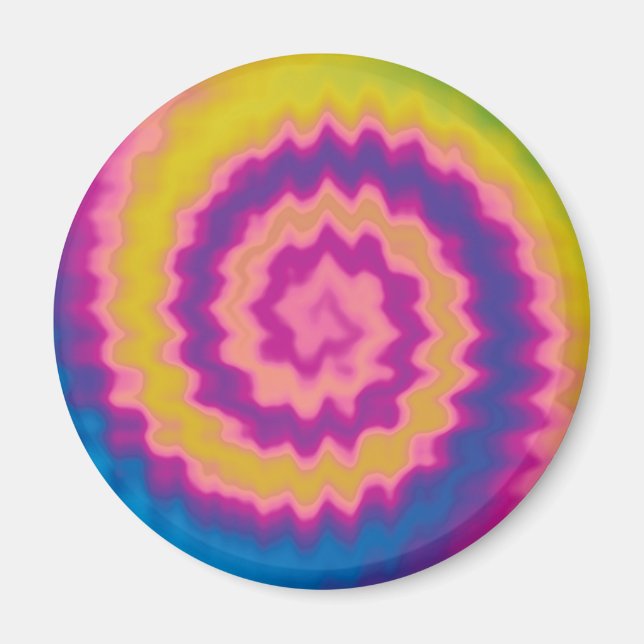 Farbenfrohe, trendige Retro-gefärbte Krawatte Magnet (Vorne)