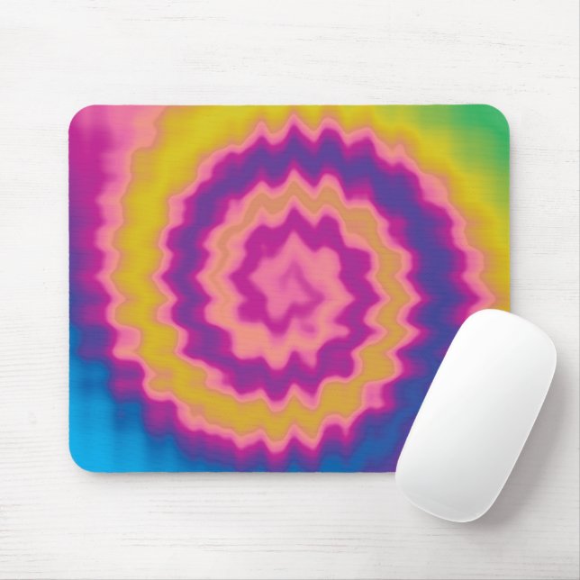 Farbenfrohe, trendige Retro-gefärbte Krawatte Mousepad (Mit Mouse)