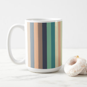 Farbenfrohe Trendstreifen Kaffeetasse