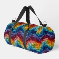 Farbenfrohe, trendy Regenbogen-Knittermuster