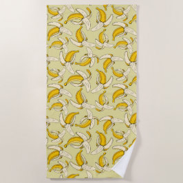 Farbenfrohe trendy tropische Bananenmuster Strandtuch