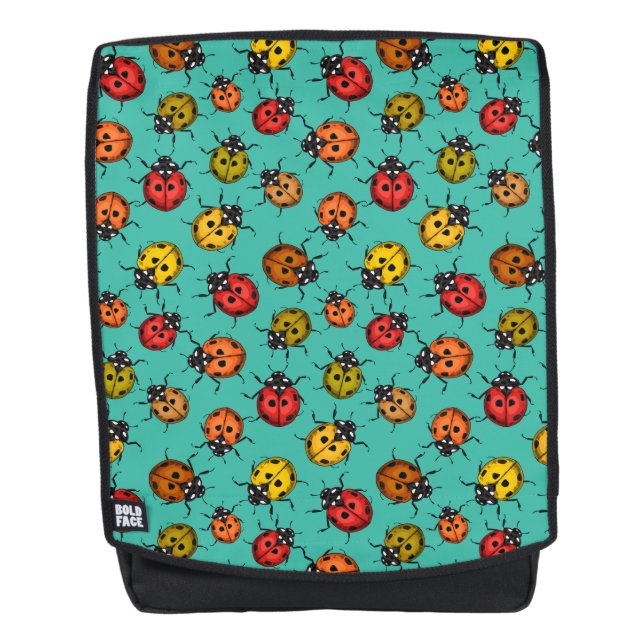 Farbenfrohe Treppenbuchten auf türkis Rucksack (Vorderseite)