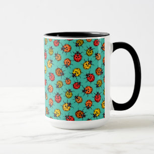 Farbenfrohe Treppenbuchten auf türkis Tasse