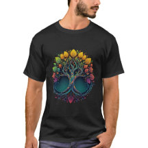 Farbenfrohe trippy-Blätter mit leuchtenden Farben