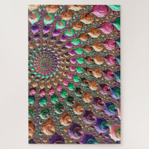 Farbenfrohe Trippy Groovy Fraktal