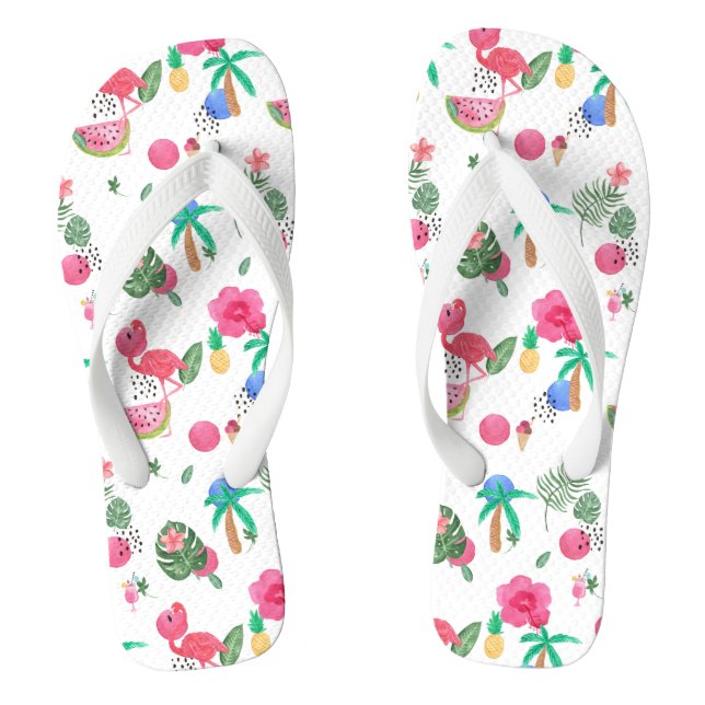 Farbenfrohe Tropica Flip Flops (Fußbett)