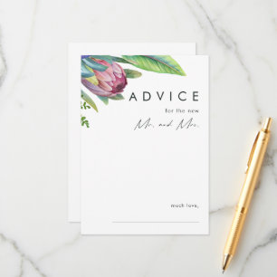 Farbenfrohe Tropical Floral Wedding Advice Card Hinweiskarte