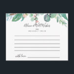 Farbenfrohe Tropical Floral Wedding Advice Card Postkarte<br><div class="desc">Diese farbenfrohe, tropisch-blumengeschmückte Hochzeitsratenkarte ist ideal für eine Hochzeit in Urlaubsort. Die illustrierten Blume sind weiß, gelb, rosa, rot, mit schönen, grün grün grün Blätter, die Eleganz inspirierend. Diese Karten sind ideal für Hochzeiten, Brautparty, Babydusche, Graduiertenfest u.v.m. Personalisieren Sie die Karten mit den Namen der Braut und Bräutigam, den Eltern,...</div>