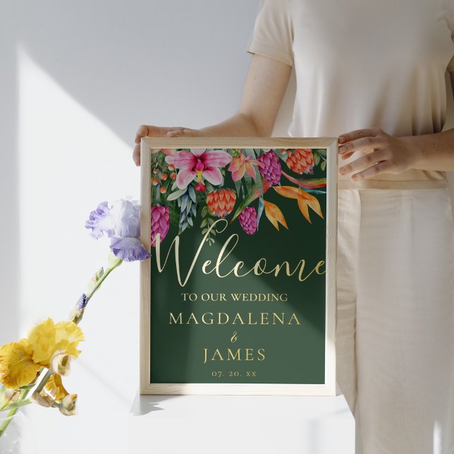 Farbenfrohe tropisch rosa orangefarbene Blume Will Foliendrucke (Von Creator hochgeladen)