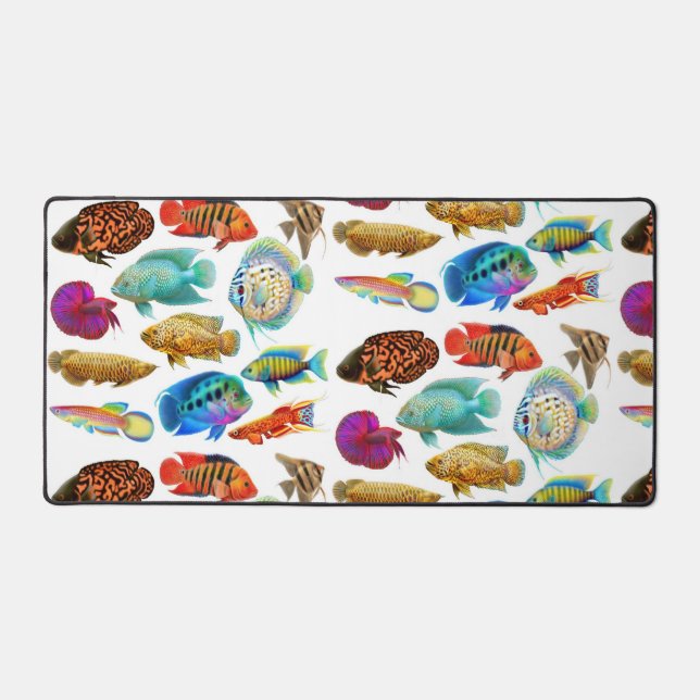 Farbenfrohe tropische Aquarienfische Schreibtischunterlage (Vorderseite)