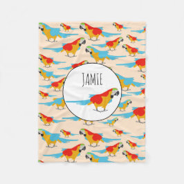 Farbenfrohe tropische Äschen Fleecedecke