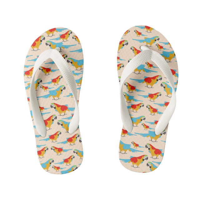 Farbenfrohe tropische Äschen Kinderbadesandalen (Fußbett)