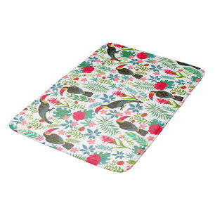 Farbenfrohe tropische Blume Badematte