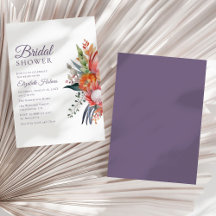 Farbenfrohe tropische Blume Brautparty