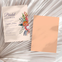 Farbenfrohe tropische Blume Brautparty