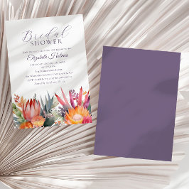 Farbenfrohe tropische Blume Brautparty Einladung