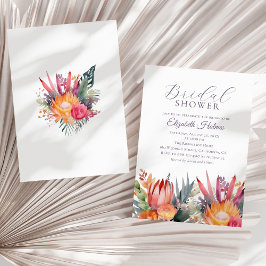 Farbenfrohe tropische Blume Brautparty Einladung