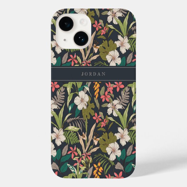Farbenfrohe tropische Blume Case-Mate iPhone 14 Hülle (Rückseite)
