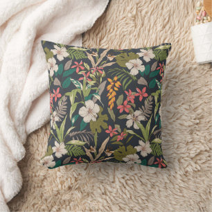 Farbenfrohe tropische Blume Kissen