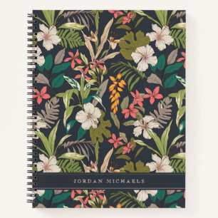 Farbenfrohe tropische Blume Notizbuch