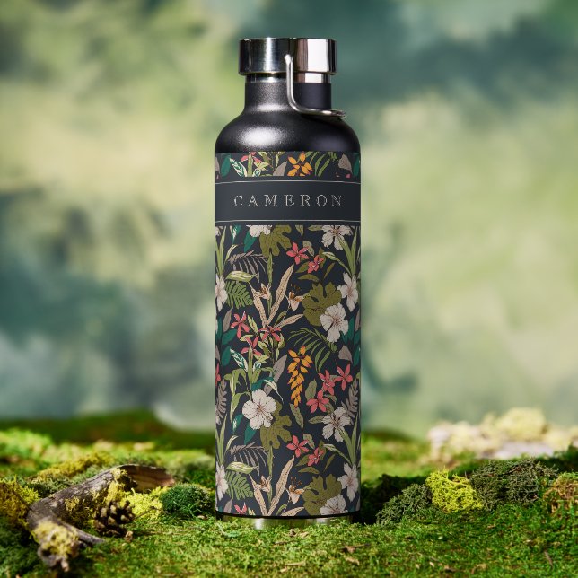 Farbenfrohe tropische Blume Trinkflasche (Außenbereich)
