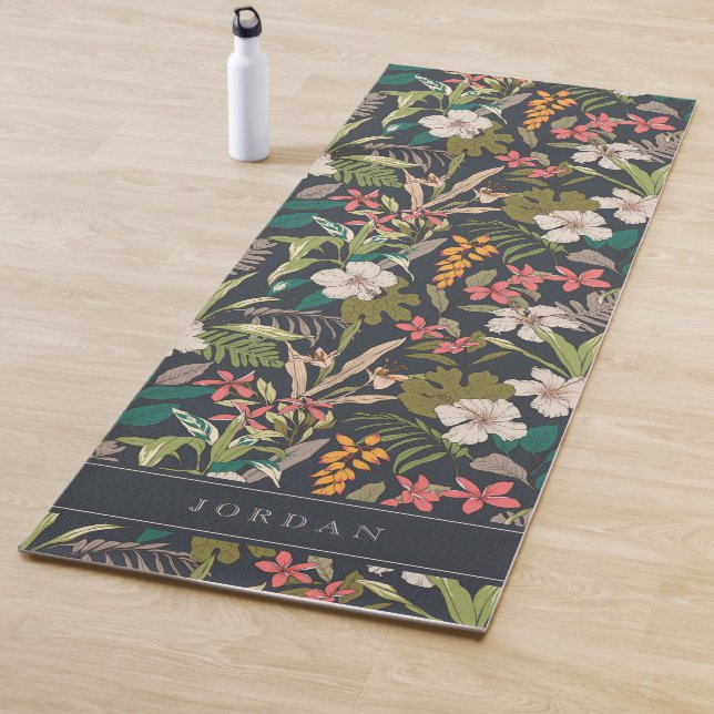 Farbenfrohe tropische Blume Yogamatte (Beispiel)
