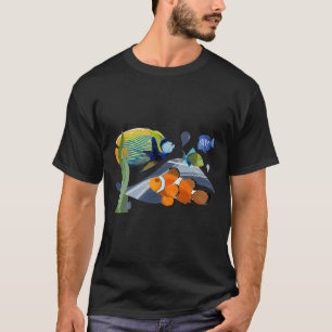 Farbenfrohe tropische Fische Aquarium Aquarium Aqu T-Shirt