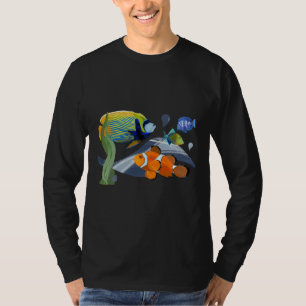 Farbenfrohe tropische Fische Aquarium Aquarium Aqu T-Shirt