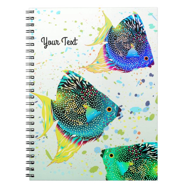 Farbenfrohe tropische Fische Notizblock (Vorderseite)