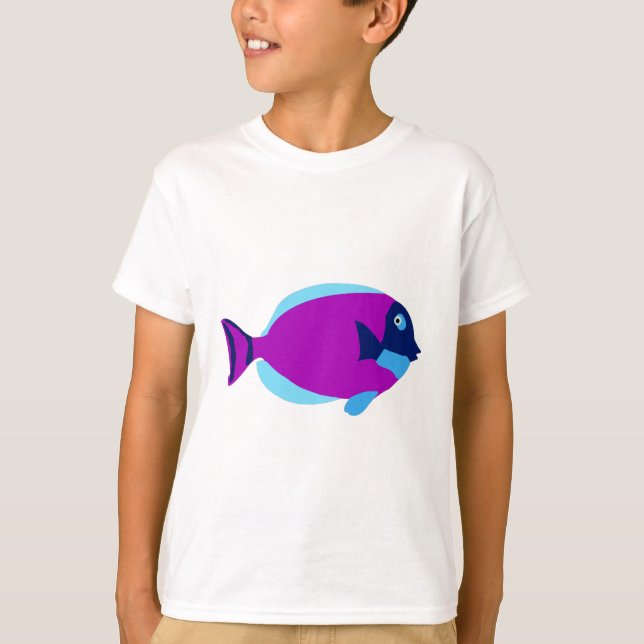 Farbenfrohe tropische Fische T-Shirt (Vorderseite)
