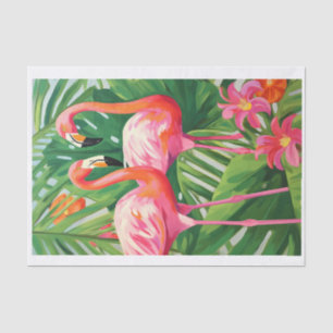 Farbenfrohe tropische Flamingos Dekoupage Tissue Seidenpapier