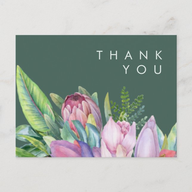 Farbenfrohe tropische Flora | Grüne Hochzeit Viele Postkarte (Vorderseite)