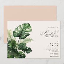 Farbenfrohe tropische Flora | Grünes Brautparty