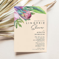 Farbenfrohe tropische Flora | Peach Lingerie Dusch