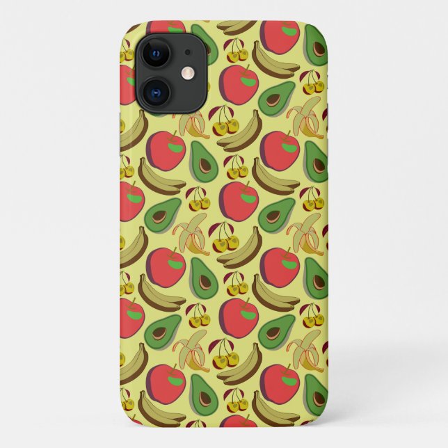 Farbenfrohe tropische Früchte nahtlos Muster Case-Mate iPhone Hülle (Rückseite)