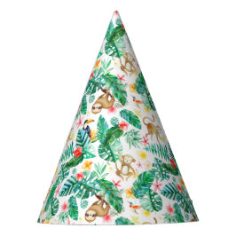 Farbenfrohe tropische Jungle-Tiermuster Partyhütchen