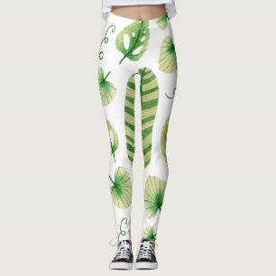 Farbenfrohe tropische Kunst Leggings