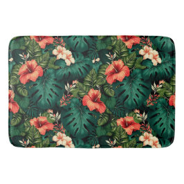 Farbenfrohe tropische Paradies Hawaii Aloha Blume Badematte