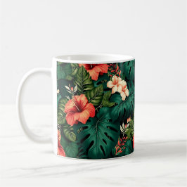Farbenfrohe tropische Paradies Hawaii Aloha Blume Kaffeetasse