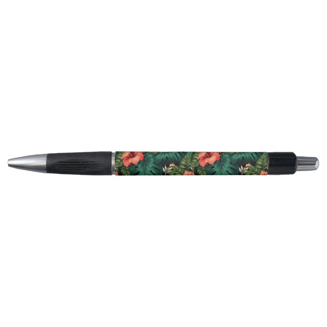 Farbenfrohe tropische Paradies Hawaii Aloha Blume Kugelschreiber (Vorderseite)